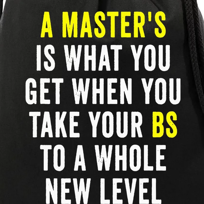 Masters Degree Graduation Drawstring Bag