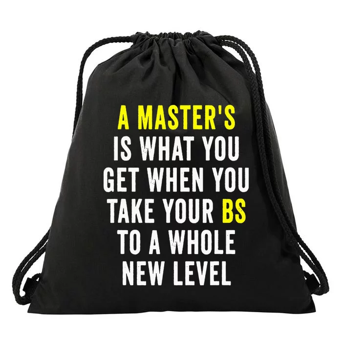 Masters Degree Graduation Drawstring Bag