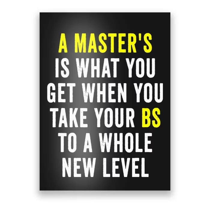 Masters Degree Graduation Poster