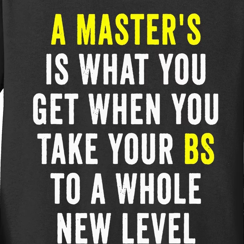 Masters Degree Graduation Kids Long Sleeve Shirt