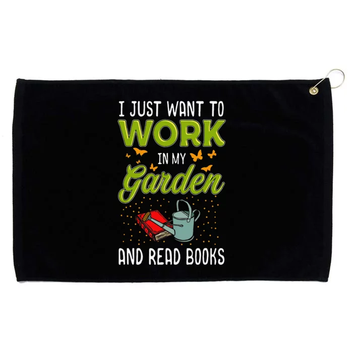 Mother's Day Gardening Gift Garden And Book Lover Grommeted Golf Towel