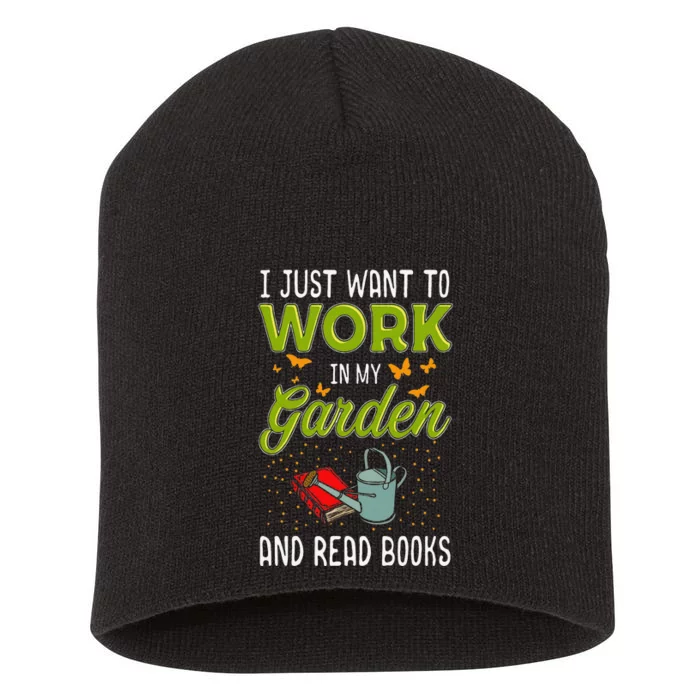 Mother's Day Gardening Gift Garden And Book Lover Short Acrylic Beanie