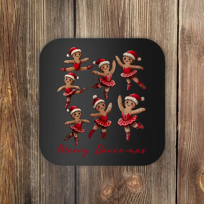 Merry Dancemas Gingerbread Dancer Ballet Christmas Ballerina Coaster