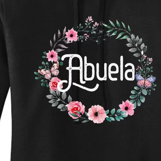 Mother's Day Gift For Spanish Grandma Floral Abuela Women's Pullover Hoodie