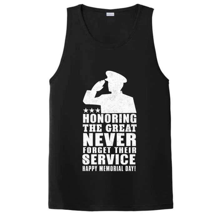 Memorial Day Gift Cool Gift Honoring The Great Never Forget Cool Gift Performance Tank