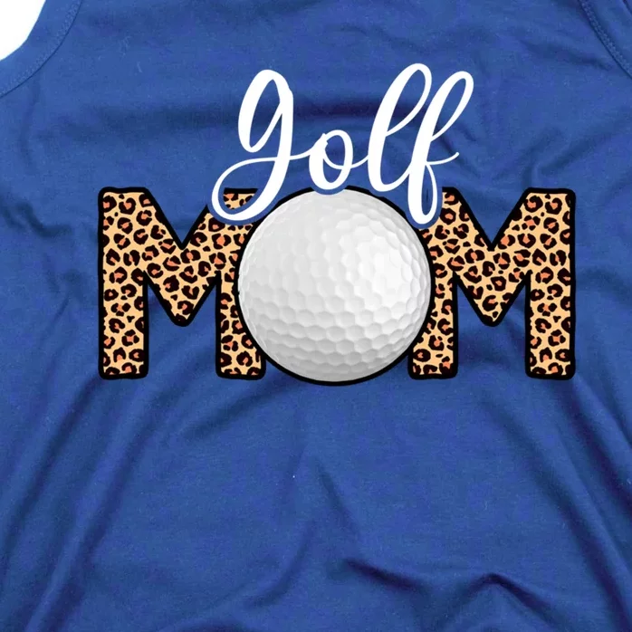 Mother's Day Golf Mom Leopard Print Funny Golf Cool Gift Tank Top