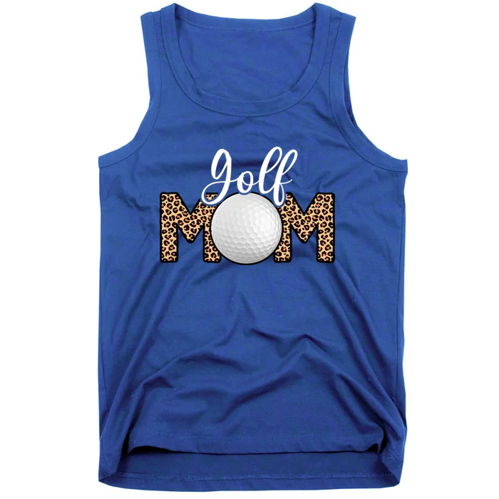 Mother's Day Golf Mom Leopard Print Funny Golf Cool Gift Tank Top