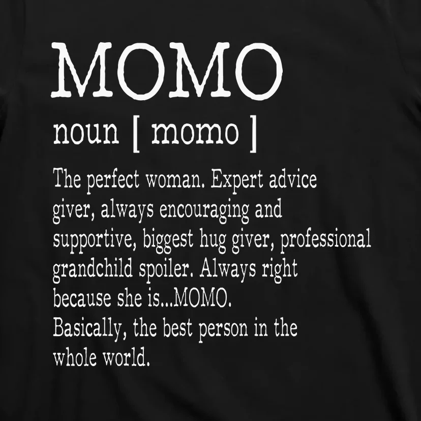 Momo Definition Grandma Mother Day T-Shirt