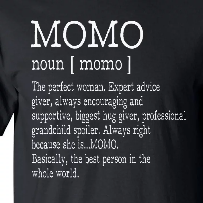 Momo Definition Grandma Mother Day Tall T-Shirt