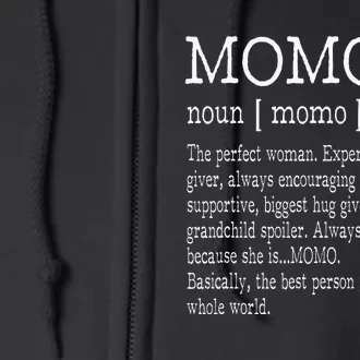 Momo Definition Grandma Mother Day Full Zip Hoodie