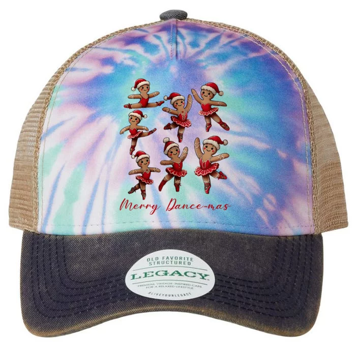 Merry Dancemas Gingerbread Dancer Ballet Christmas Ballerina Legacy Tie Dye Trucker Hat