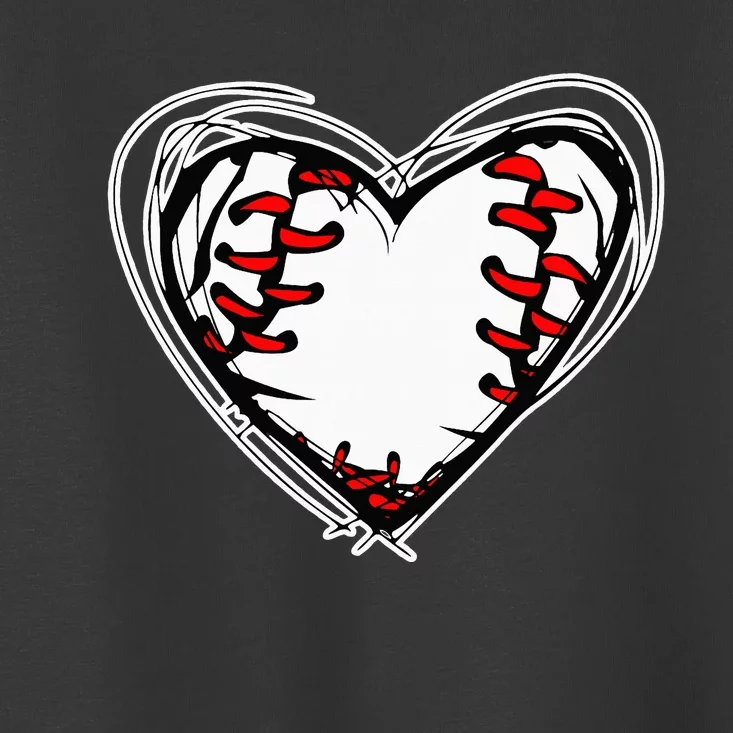 Mother's Day Gifts Distressed Heart Baseball Heart Mom Mama Toddler T-Shirt