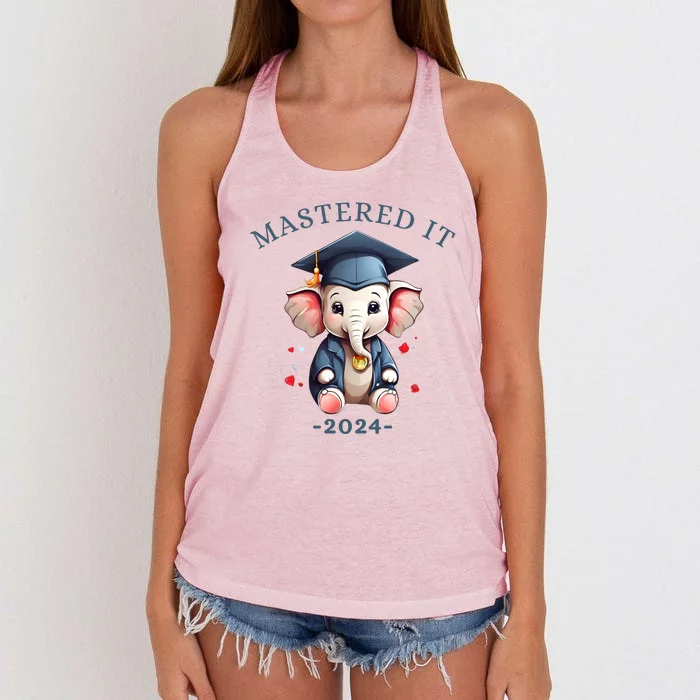 Masters Degree Graduation 2024 Mastered It Women's Knotted Racerback Tank