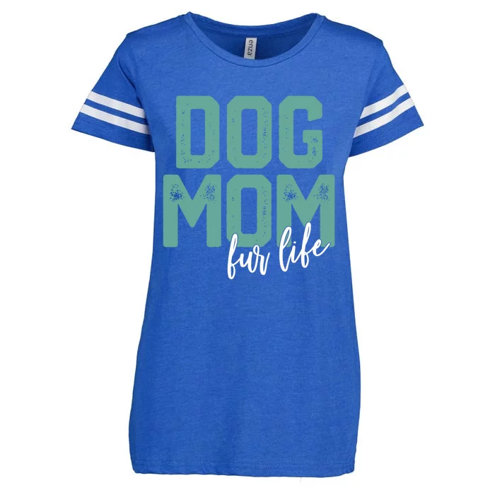 Mother's Day Gift Dog Mom Fur Life Mommy Gift Enza Ladies Jersey Football T-Shirt