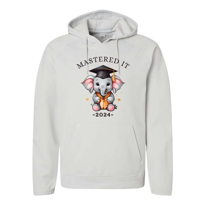 Masters Degree Graduation 2024 Mastered It Performance Fleece Hoodie