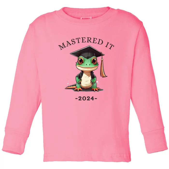 Masters Degree Graduation 2024 Mastered It Toddler Long Sleeve Shirt