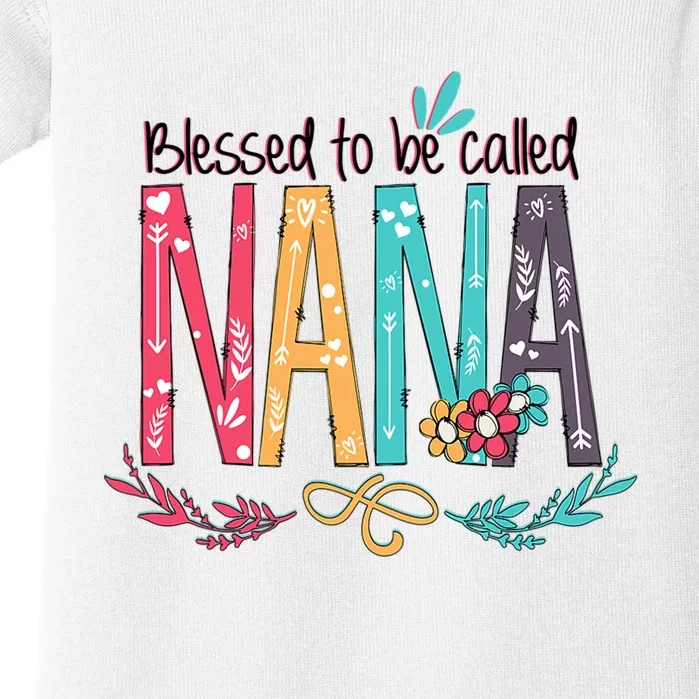 Mothers Day Gift Blessed To Be Called Nana Baby Bodysuit