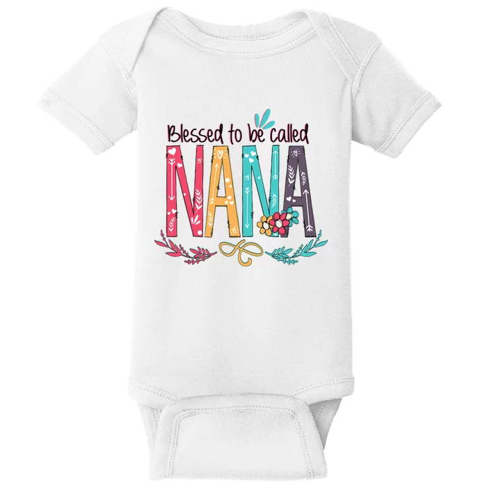 Mothers Day Gift Blessed To Be Called Nana Baby Bodysuit