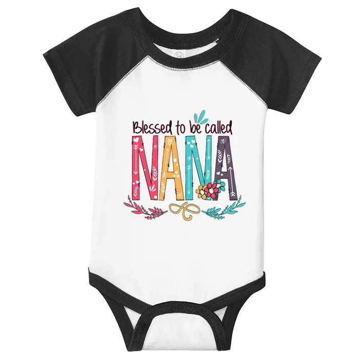 Mothers Day Gift Blessed To Be Called Nana Infant Baby Jersey Bodysuit