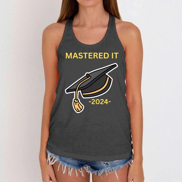 Masters Degree Graduation 2024 Mastered It Women's Knotted Racerback Tank