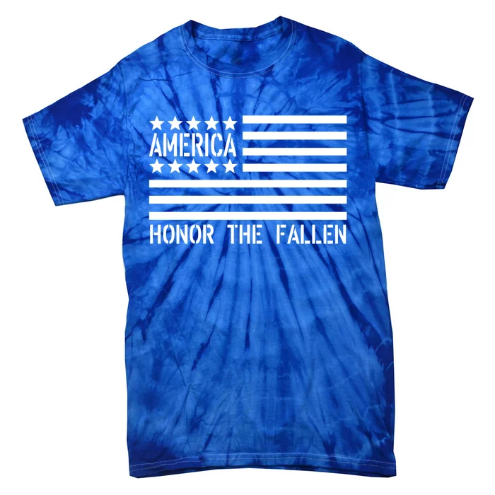 Memorial Day Gift Honor The Fallen Military 4th Of July Cute Gift Tie-Dye T-Shirt