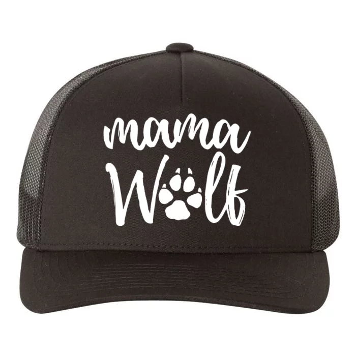 Mother's Day Gift. Mama Wolf Wolves Wild Lover Mom Mother Women Gift Yupoong Adult 5-Panel Trucker Hat