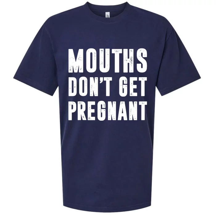 Mouths Dont Get Pregnant Sueded Cloud Jersey T-Shirt