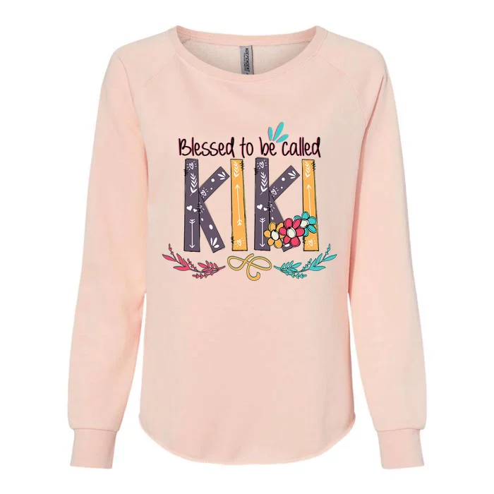 Mothers Day Gift Blessed To Be Called Kiki Womens California Wash Sweatshirt