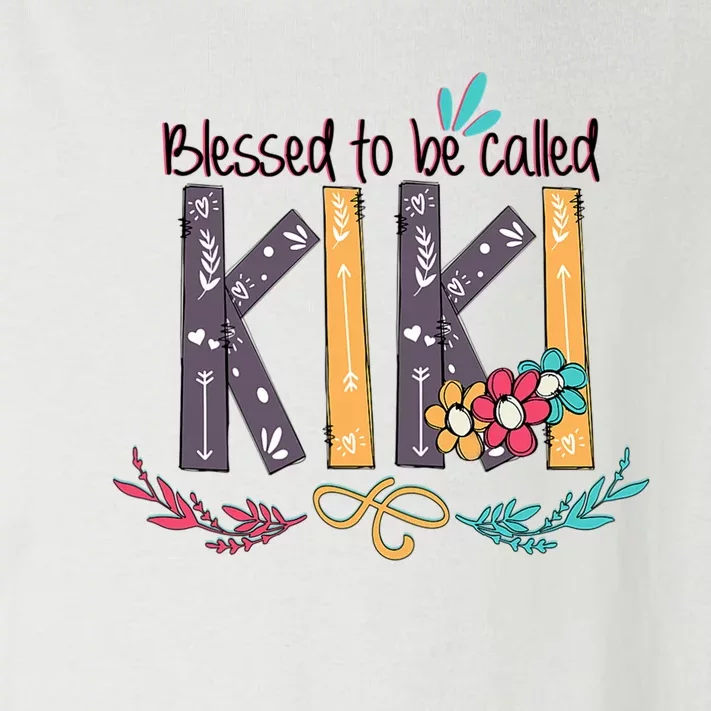 Mothers Day Gift Blessed To Be Called Kiki Toddler Long Sleeve Shirt