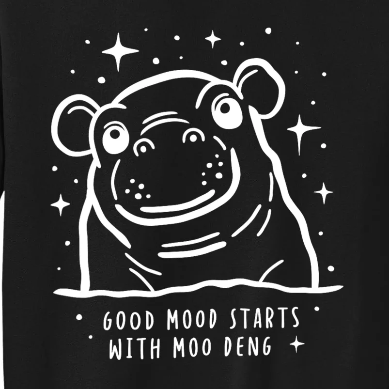 Moo Deng Good Mood Minimalist Sweatshirt