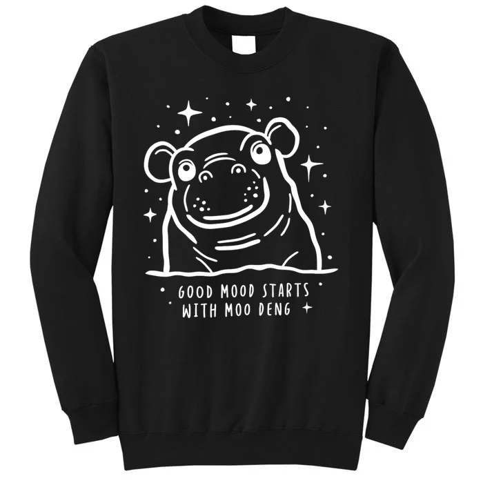 Moo Deng Good Mood Minimalist Sweatshirt