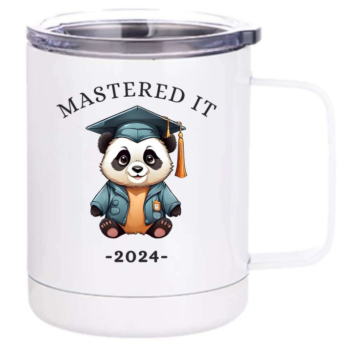 Masters Degree Graduation 2024 Mastered It Front & Back 12oz Stainless Steel Tumbler Cup