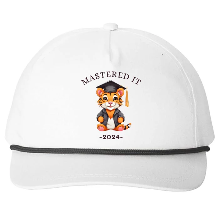 Masters Degree Graduation 2024 Mastered It Snapback Five-Panel Rope Hat