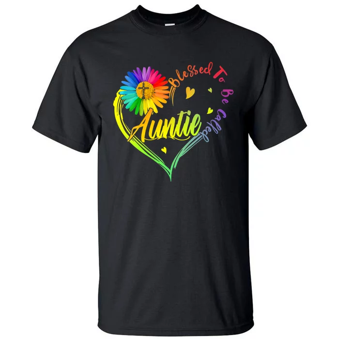 Mothers Day Gift Blessed To Be Called Auntie Tall T-Shirt