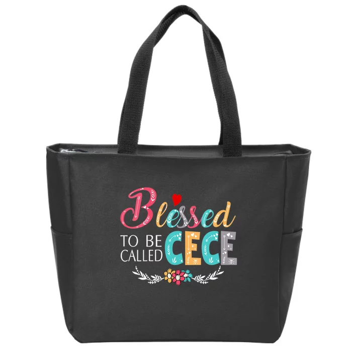 Mothers Day Gift Blessed To Be Called Cece Zip Tote Bag