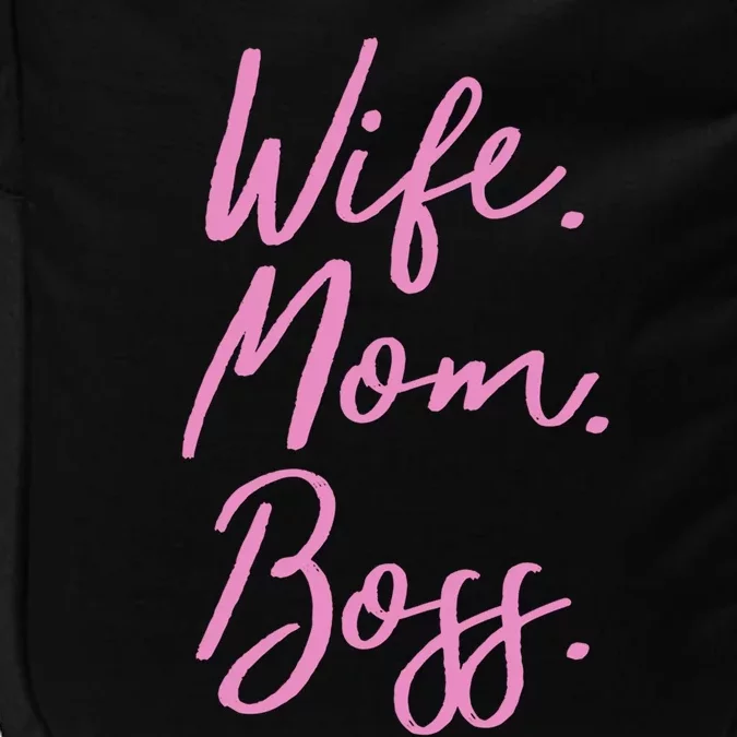 MotherS Day Gift Ideas Wife Mom Boss Gift Pink Cute Impact Tech Backpack