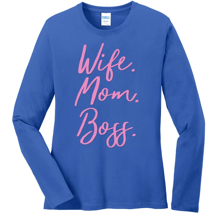 MotherS Day Gift Ideas Wife Mom Boss Gift Pink Cute Ladies Long Sleeve Shirt