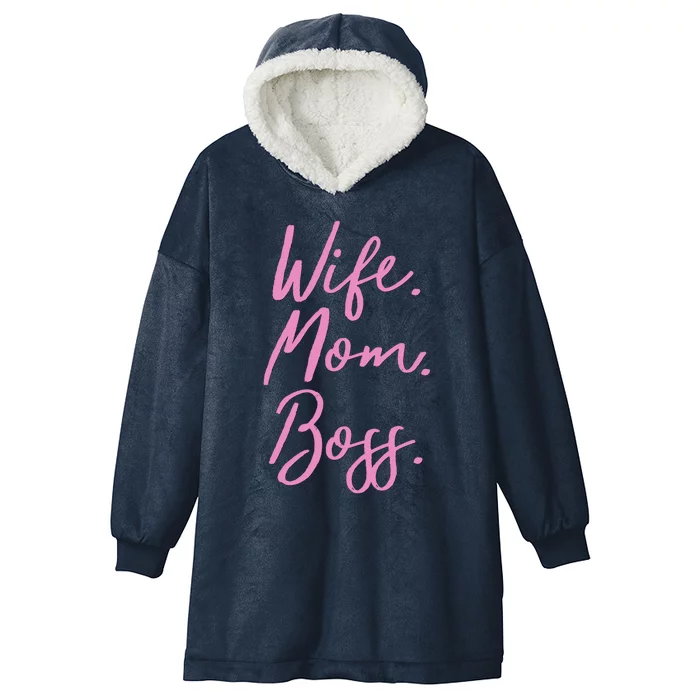 MotherS Day Gift Ideas Wife Mom Boss Gift Pink Cute Hooded Wearable Blanket