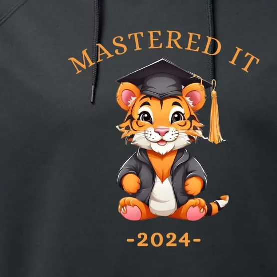 Masters Degree Graduation 2024 Mastered It Performance Fleece Hoodie