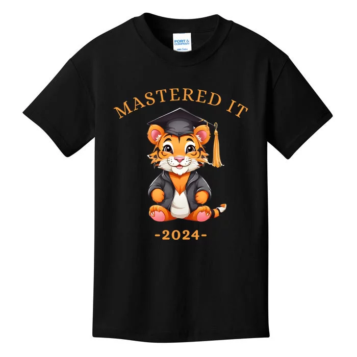 Masters Degree Graduation 2024 Mastered It Kids T-Shirt