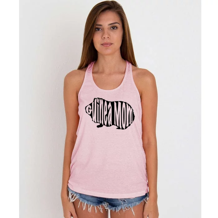 Mdfl Designs Guinea Pig Mom Gift Women's Knotted Racerback Tank