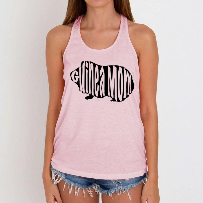 Mdfl Designs Guinea Pig Mom Gift Women's Knotted Racerback Tank