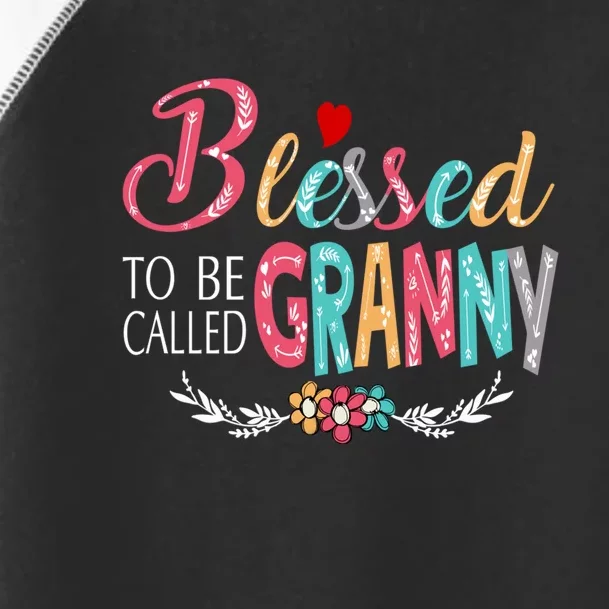 Mothers Day Gift Blessed To Be Called Granny Toddler Fine Jersey T-Shirt