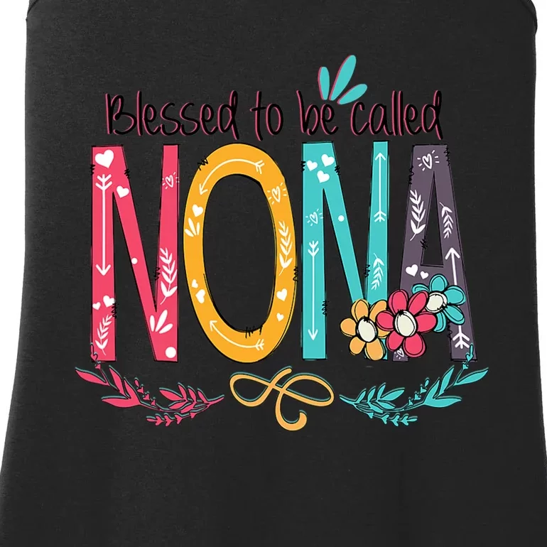 Mothers Day Gift Blessed To Be Called Nona Ladies Essential Tank