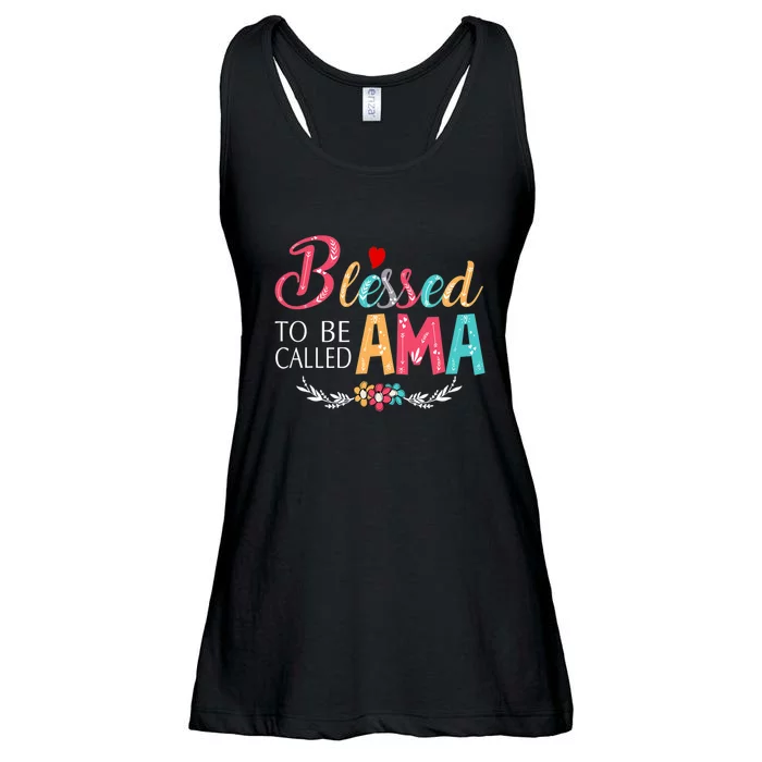 Mothers Day Gift Blessed To Be Called Ama Ladies Essential Flowy Tank