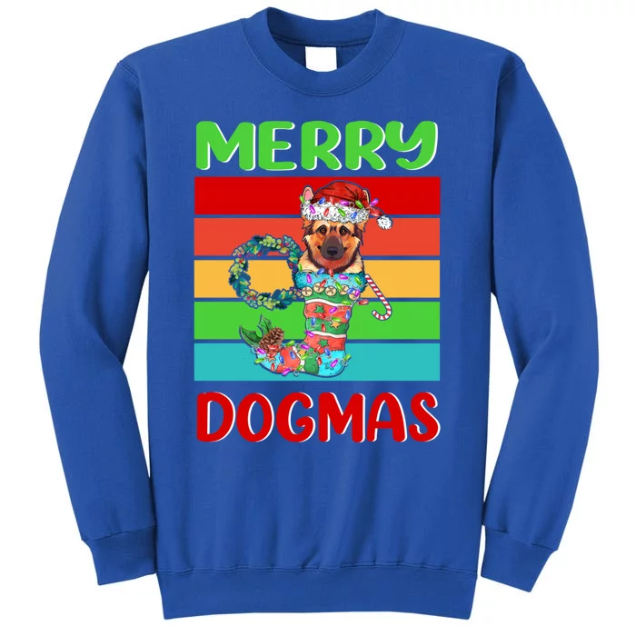 Merry Dogmas Ger Shepherd Christmas Dog Puppy Funny Xmas Great Gift Tall Sweatshirt