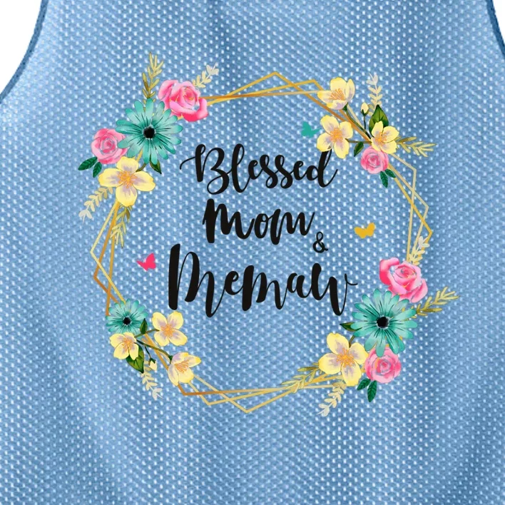 Mothers Day Gift Blessed To Be Called Memaw Mesh Reversible Basketball Jersey Tank