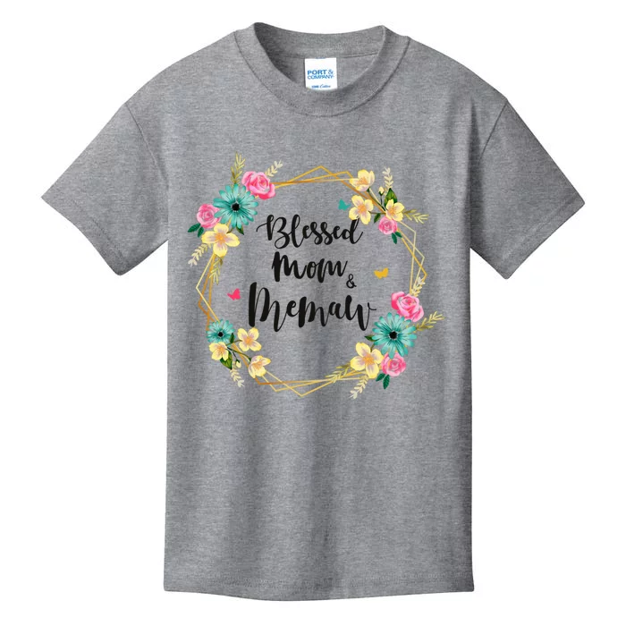 Mothers Day Gift Blessed To Be Called Memaw Kids T-Shirt