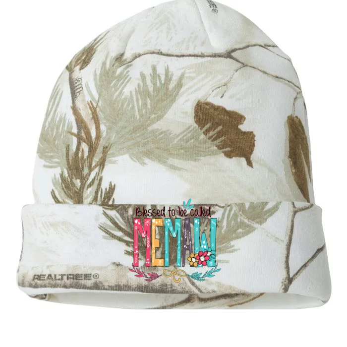 Mothers Day Gift Blessed To Be Called Memaw Kati - 12in Camo Beanie