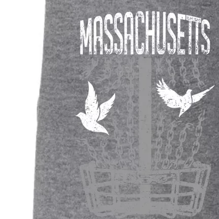 Massachusetts Disc Golf Player Breaking Chains Birdie Gift Doggie 3-End Fleece Hoodie